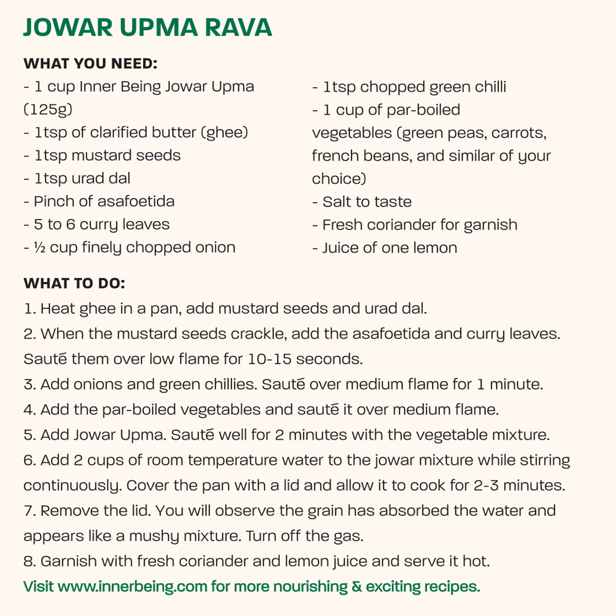 Jowar Upma Rawa